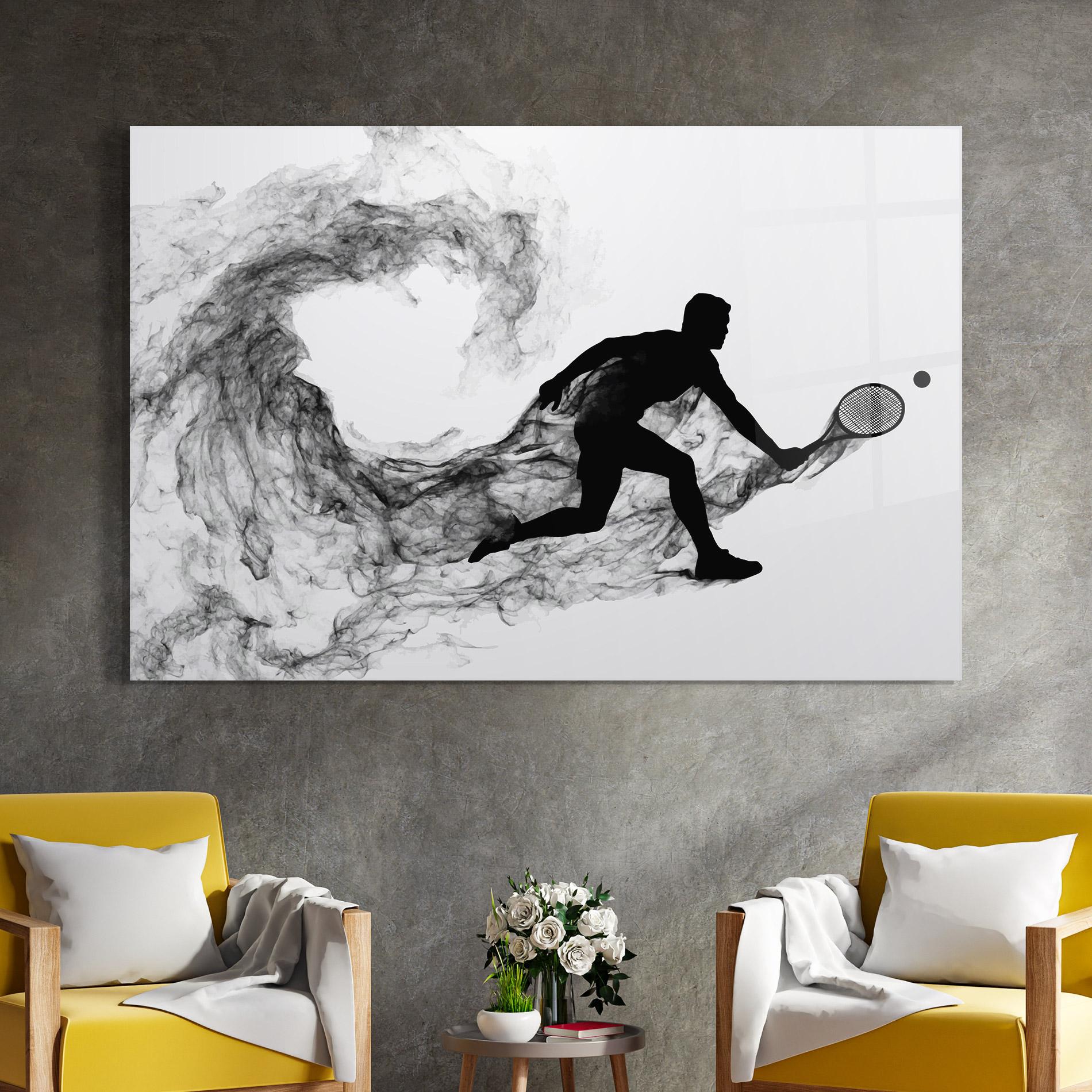 Obraz na Szkle Black Smoke Tennis mockup 4