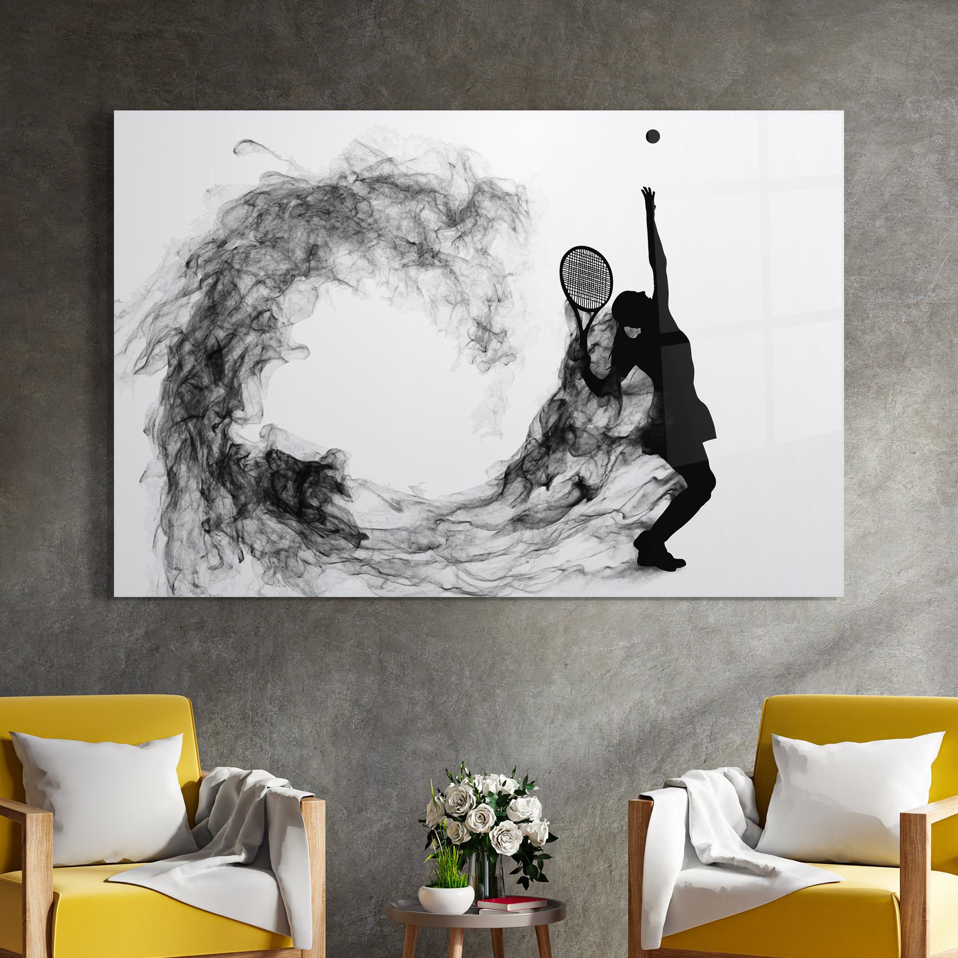 Obraz na Szkle Black Tennis Smoke mockup 4