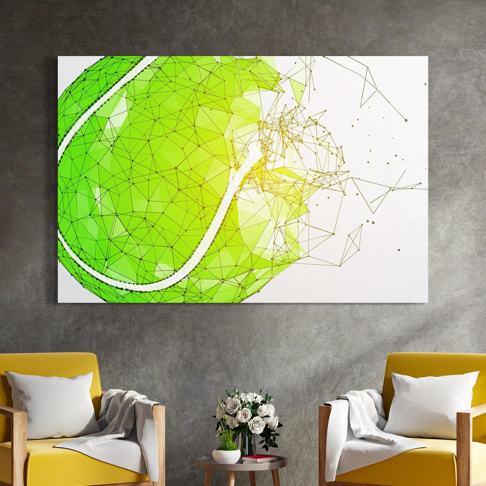 Obraz na Szkle Green Line Tennis mockup 4