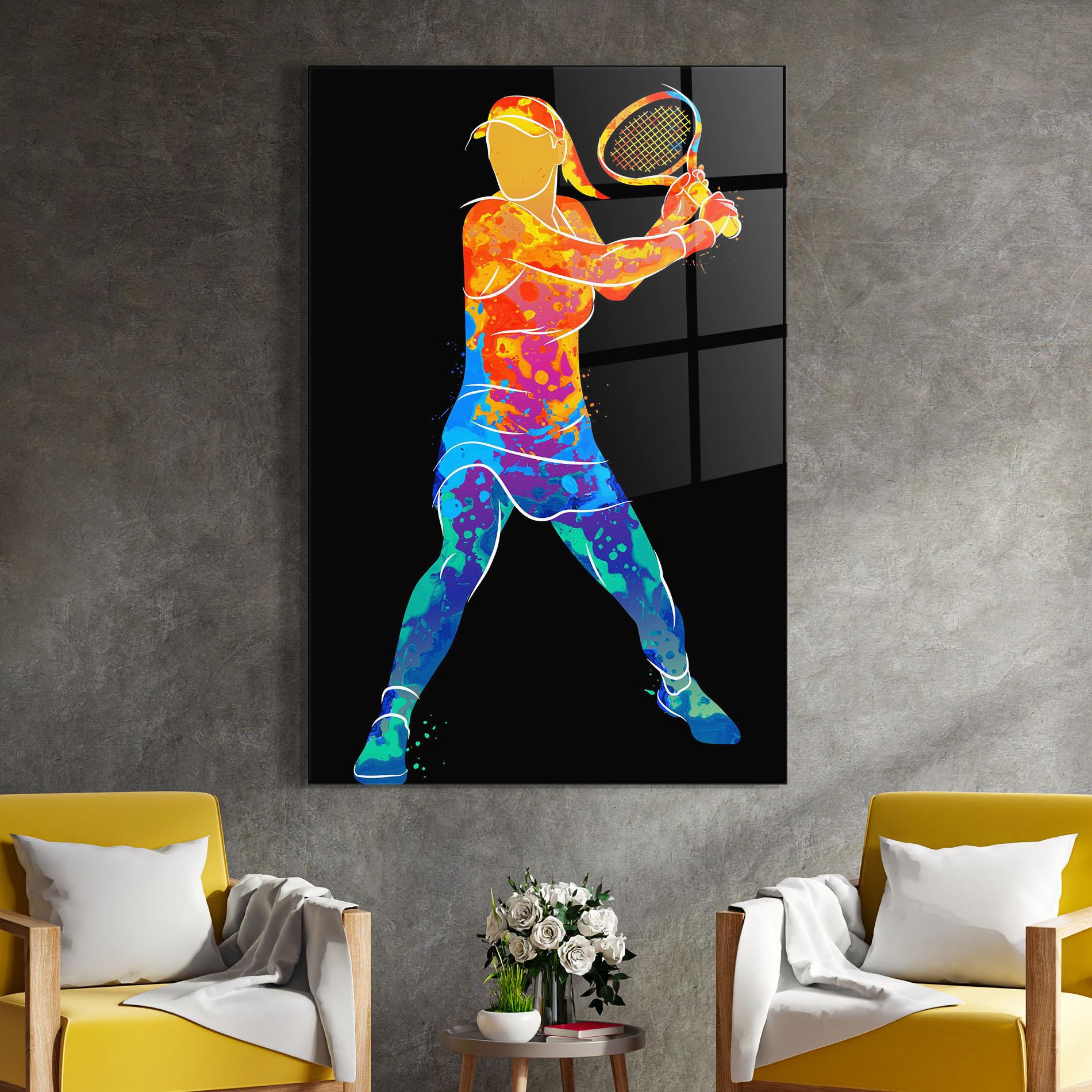 Obraz na Szkle Green Orange Tennis mockup 4