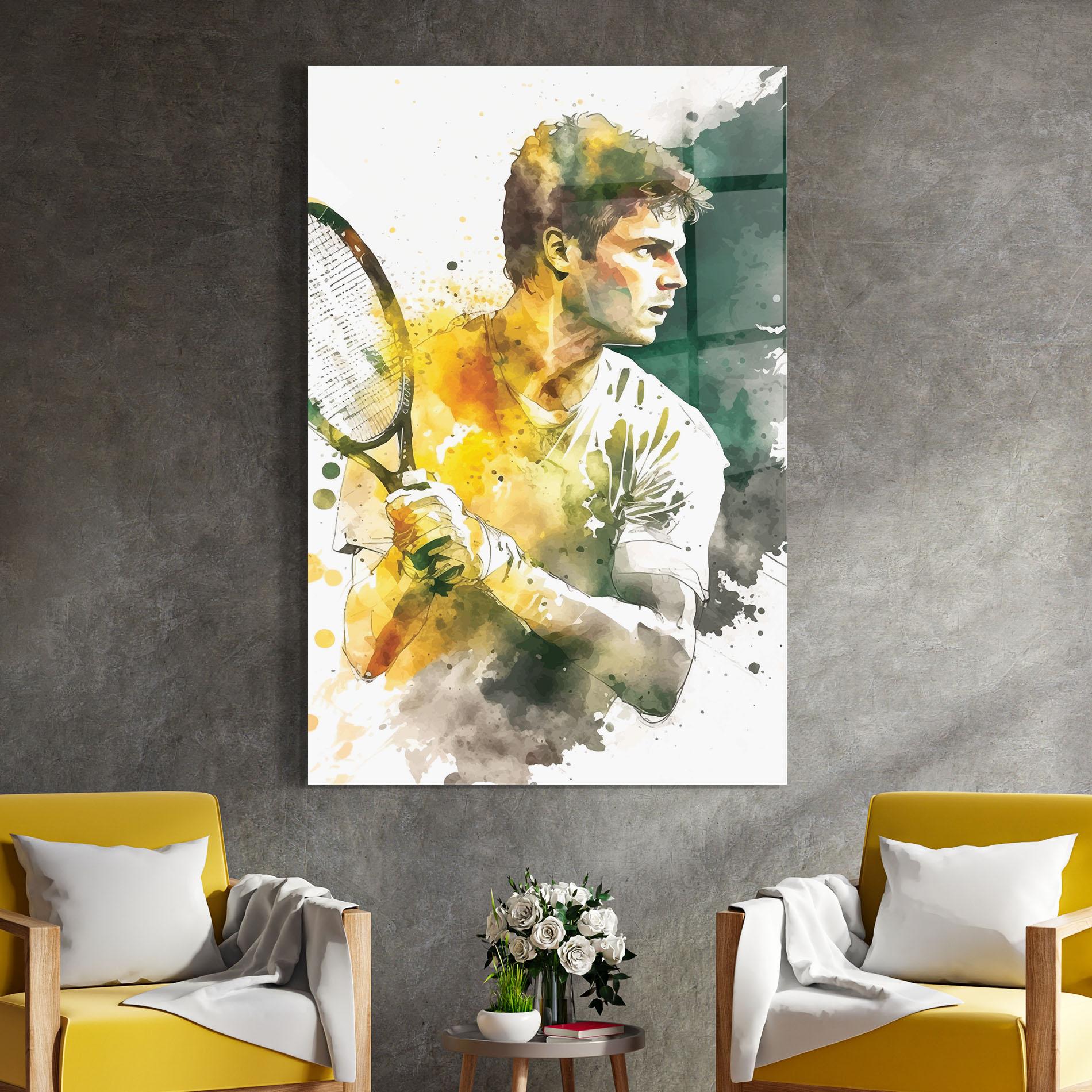 Obraz na Szkle Player Watercolor mockup 4