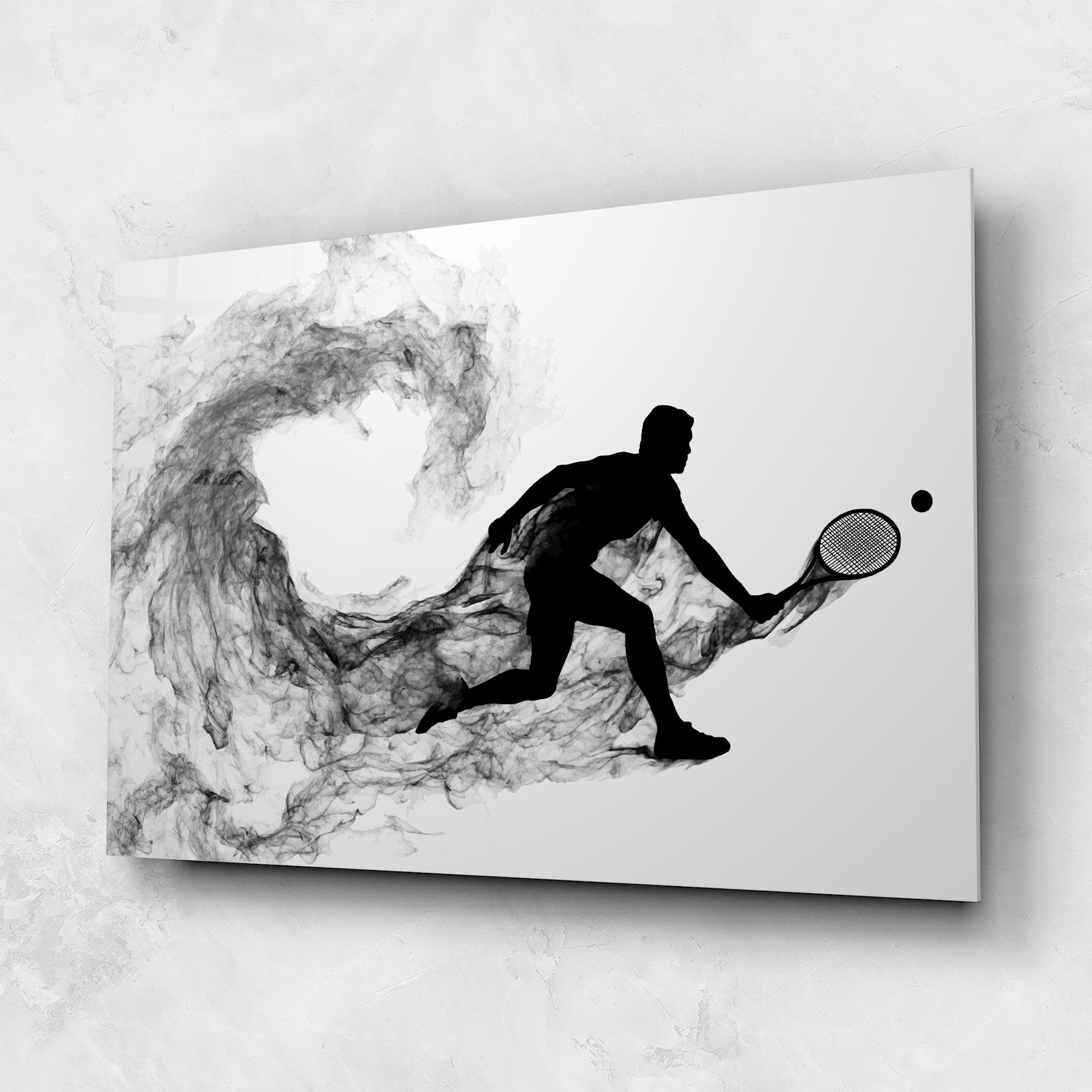 Obraz na Szkle Black Smoke Tennis mockup 1