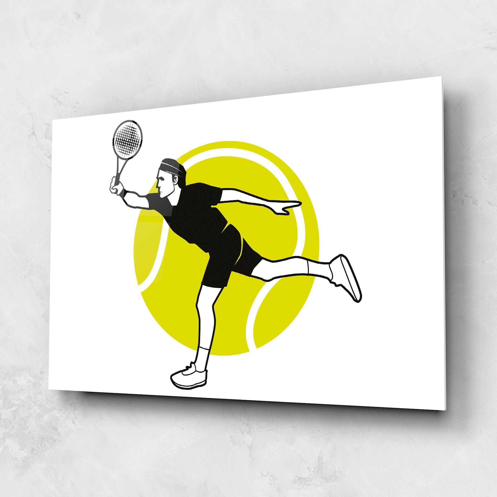 Obraz na Szkle Running Tennis mockup 1