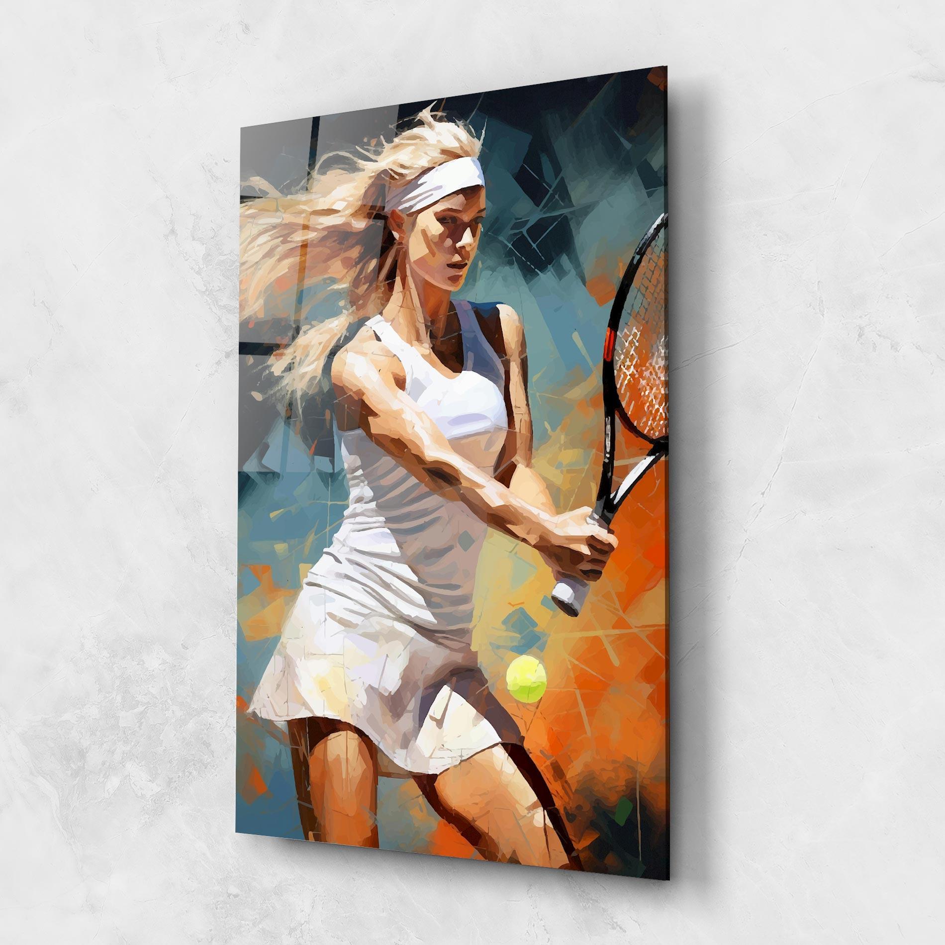 Obraz na Szkle Blonde Tennis Girl mockup 1