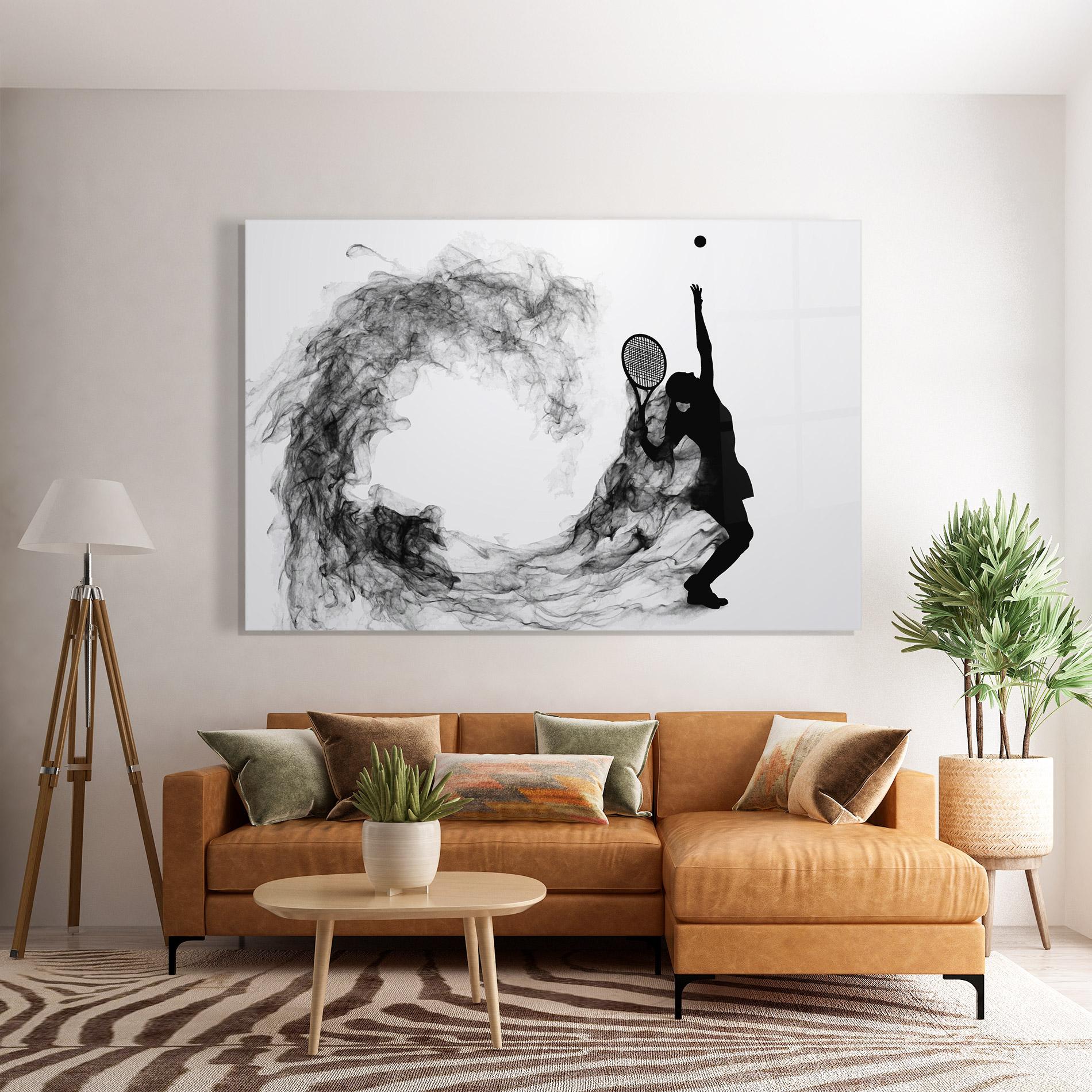 Obraz na Szkle Black Tennis Smoke mockup 7