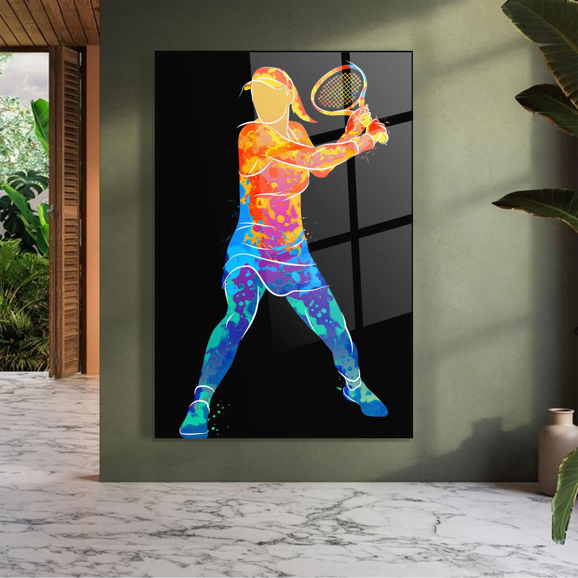 Obraz na Szkle Green Orange Tennis mockup 7