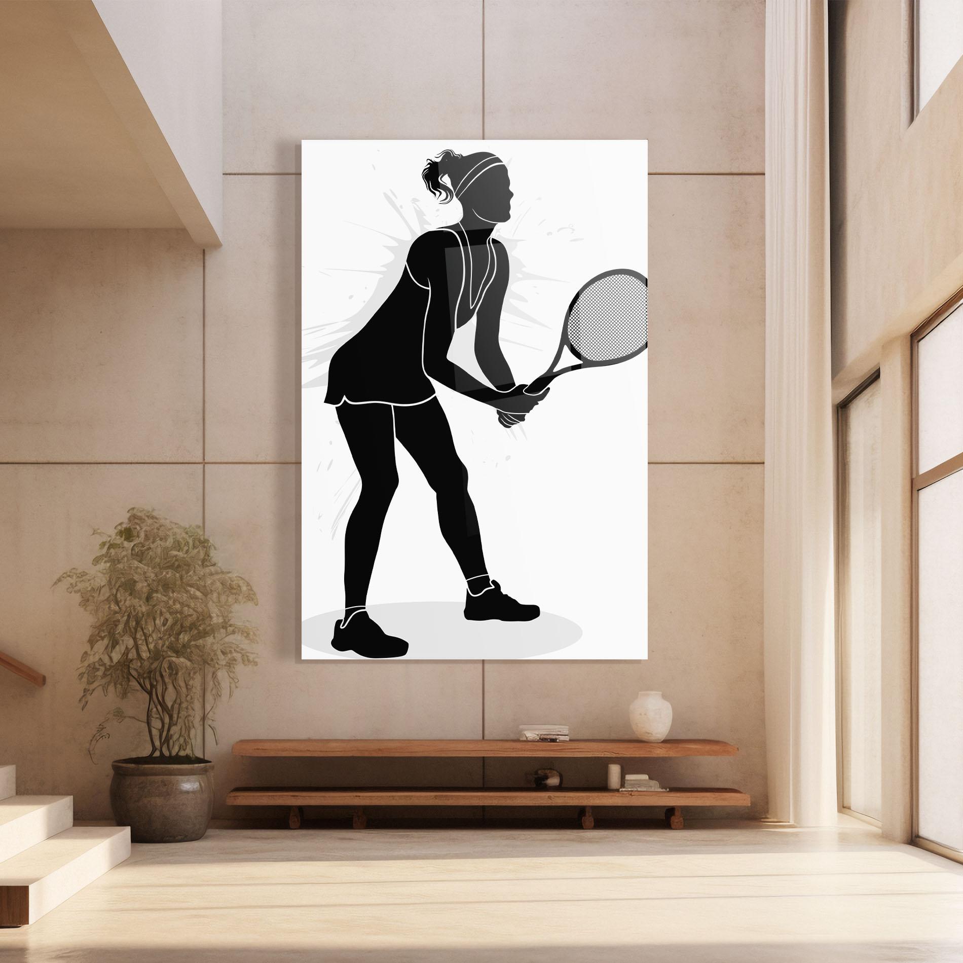 Obraz na Szkle Female Tennis Player mockup 8