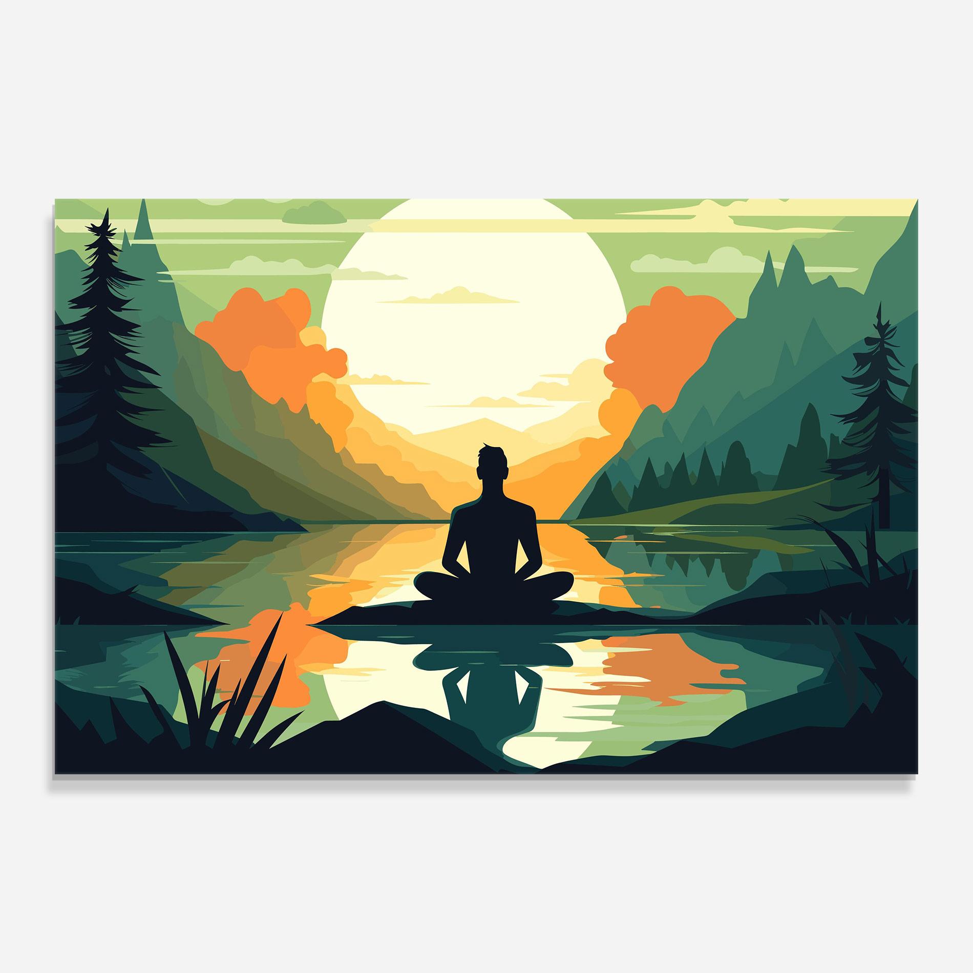 Obraz na Szkle Forest Yoga mockup 0