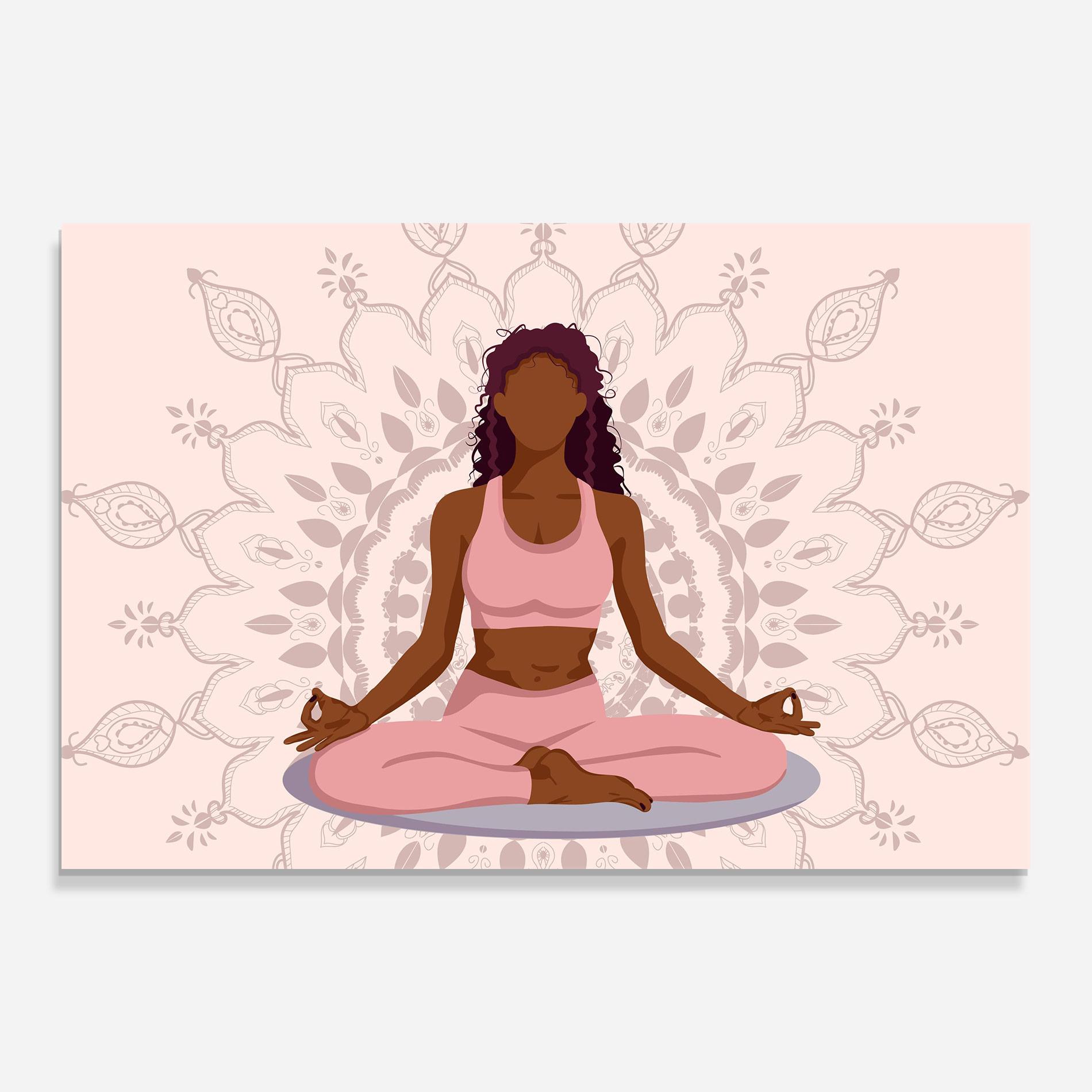 Obraz na Szkle Lotus Position mockup 0