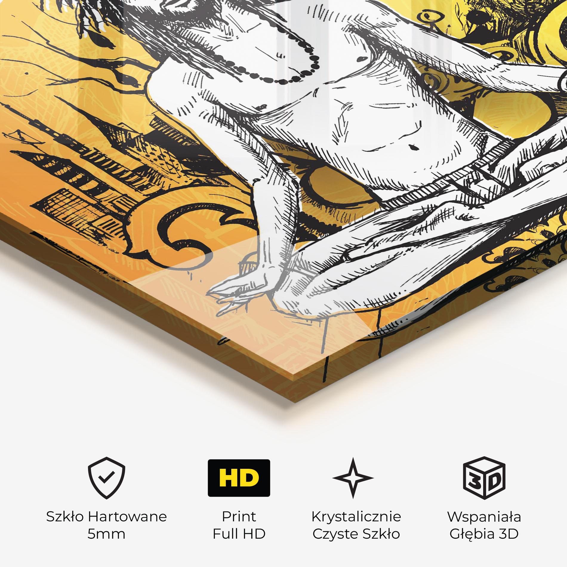 Obraz na Szkle Orange Meditation mockup 3