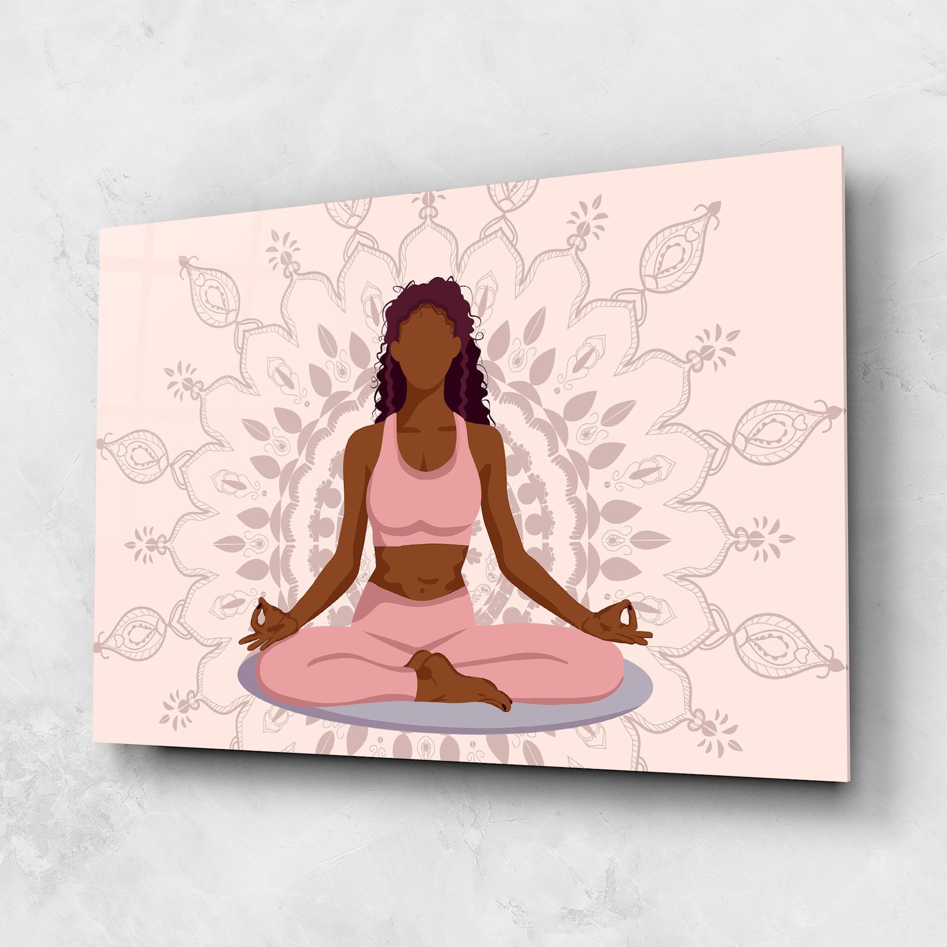 Obraz na Szkle Lotus Position mockup 1
